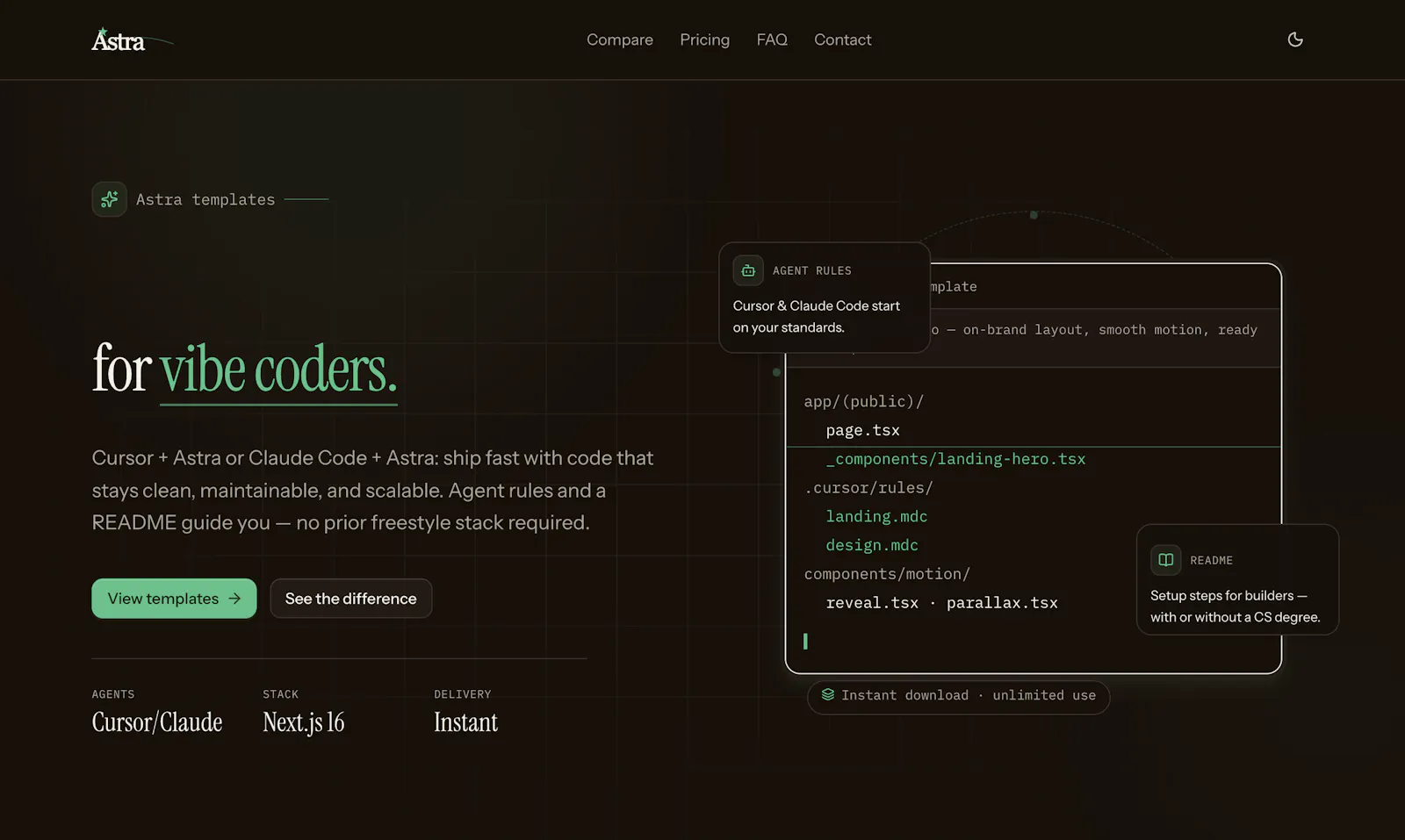 Next templates for Cursor & Claude Code screenshot 2