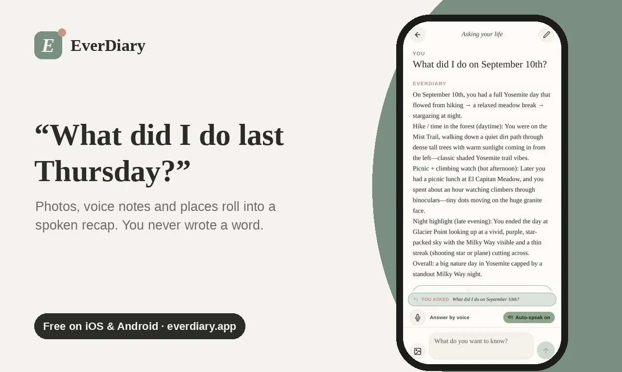 EverDiary - remembers what you forget gallery image