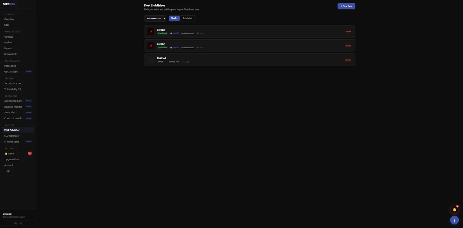 SiteOps screenshot 5