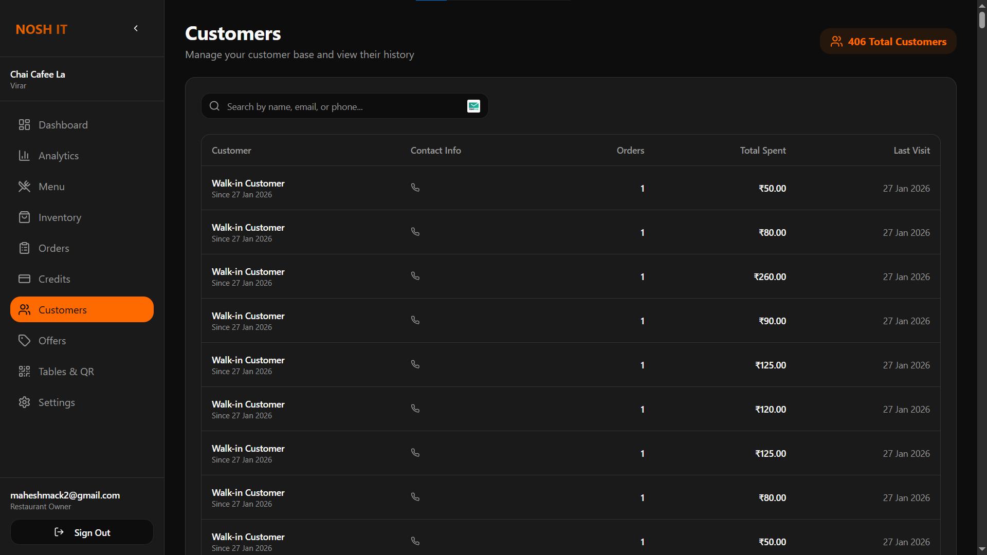 NOSH IT - Screenshot 3 showing product features and functionality