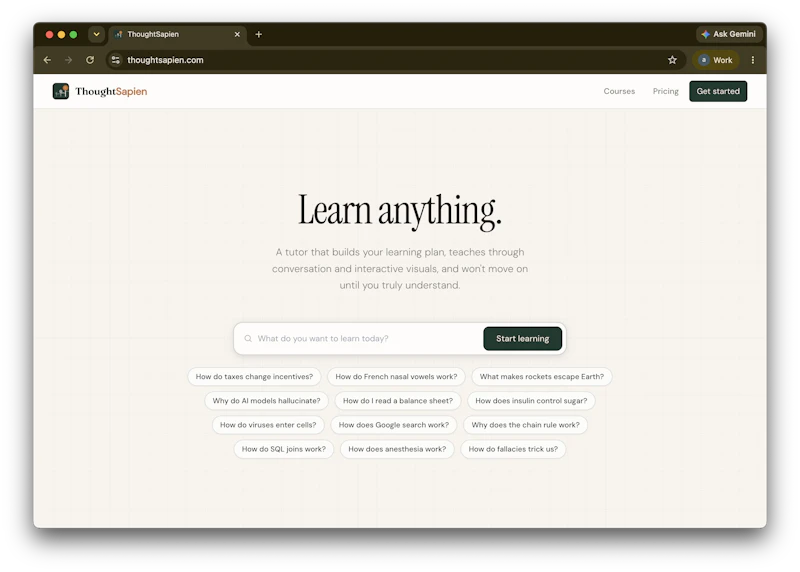 ThoughtSapien screenshot 1