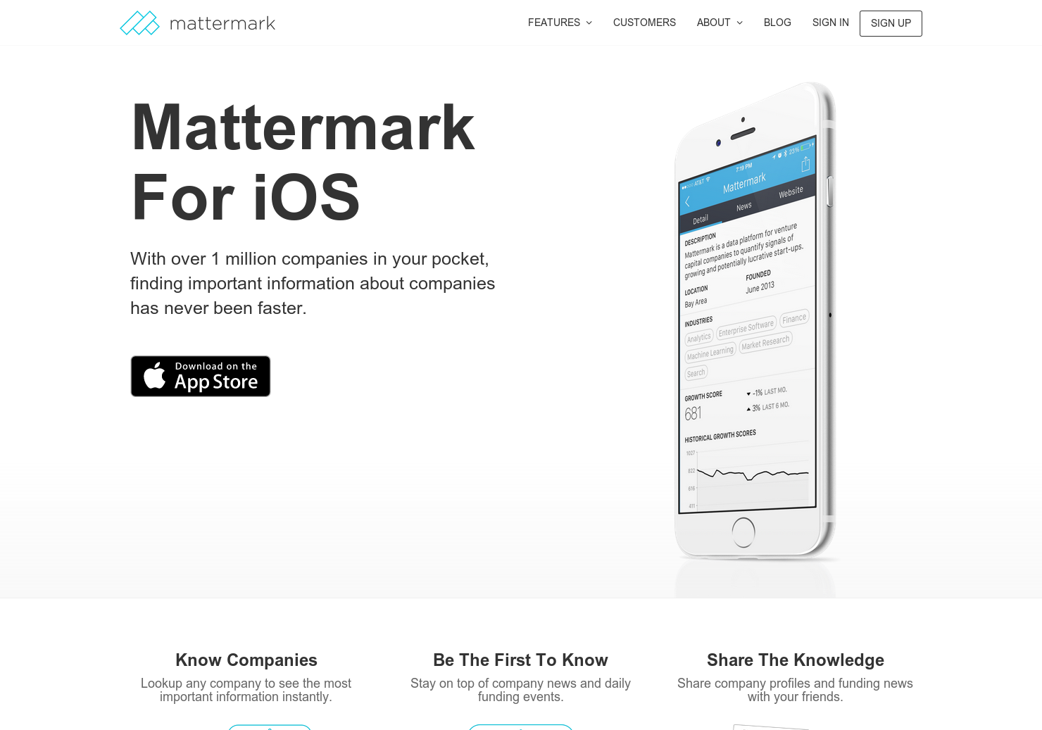 Mattermark for iOS (pre-release beta)