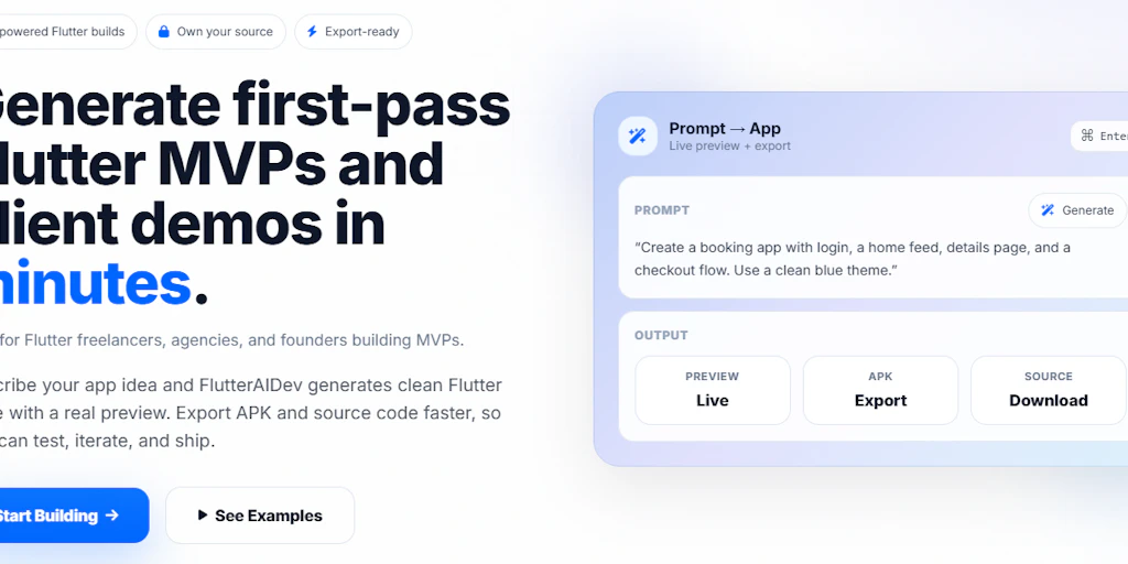 FlutterAIDev:利用人工智慧為 Android 與 iOS 生成 Flutter 應用程式