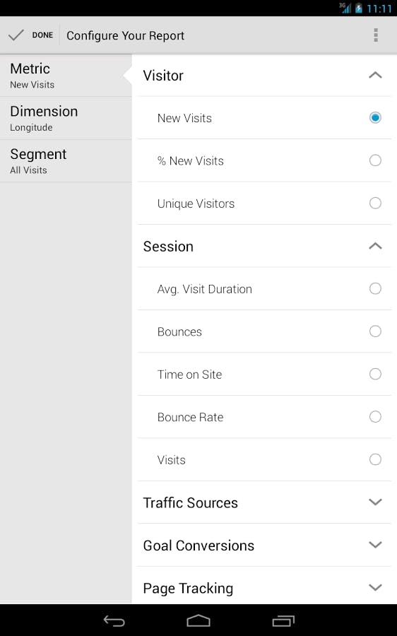 Google Analytics for Android media 3