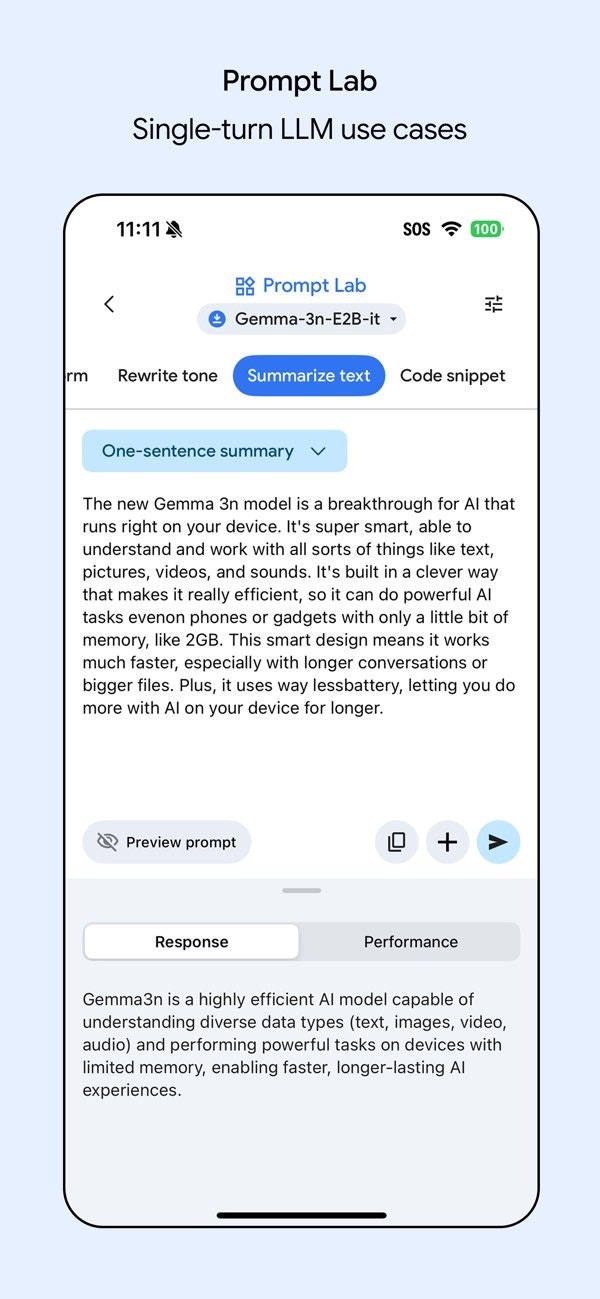 Google AI Edge Gallery gallery image