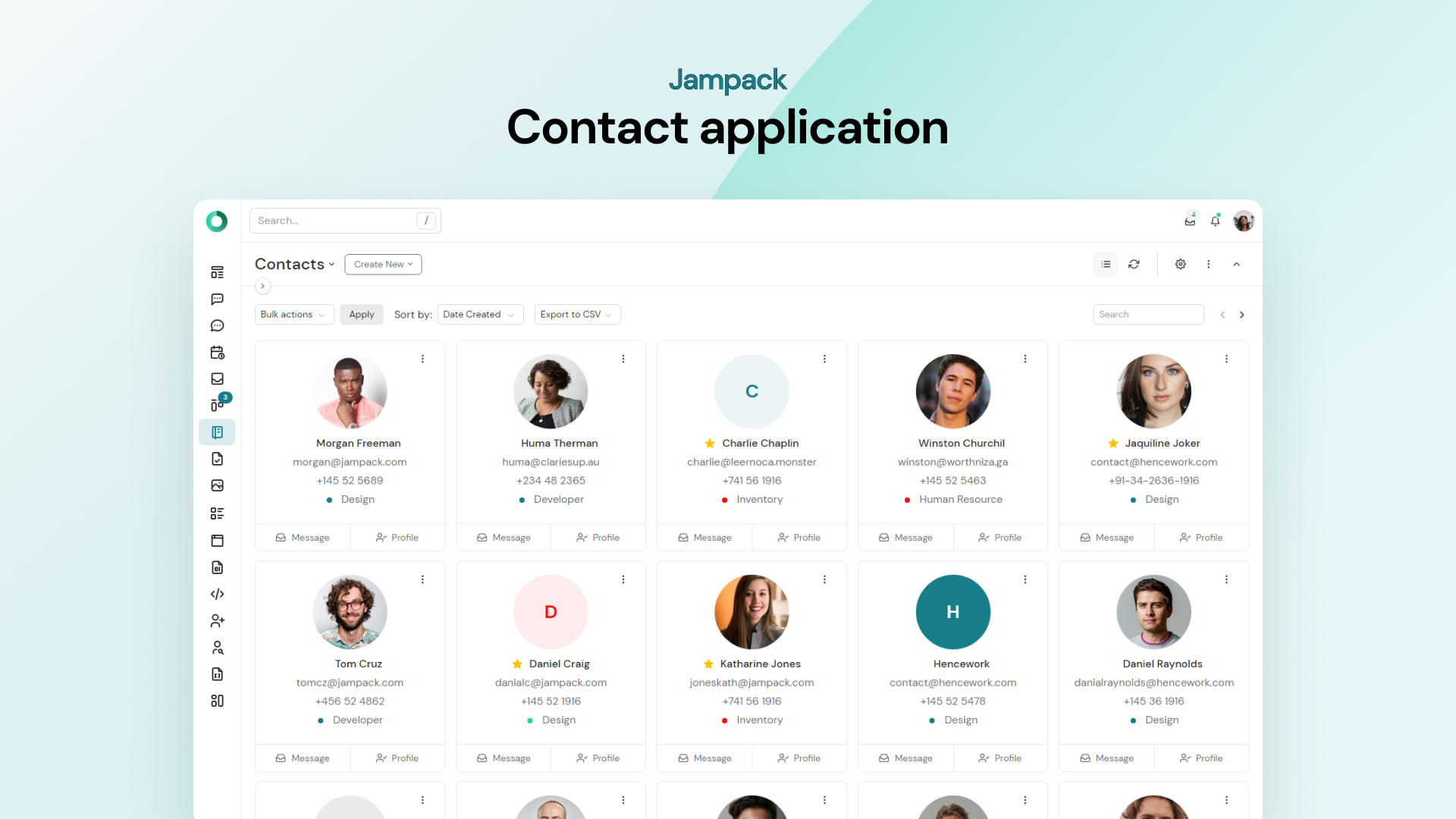 Jampack - 관리자 CRM 응용 프로그램 템플릿 미디어 7