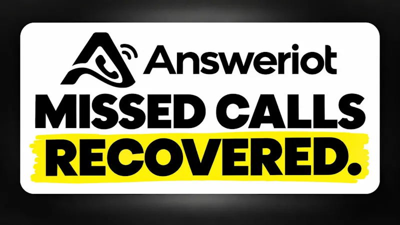 Answeriot — Missed Calls to Jobs screenshot 1 (video preview)