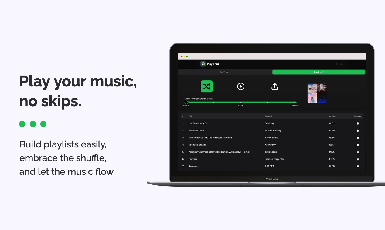 थ्रू खेलना - आपका Spotify संगीत, कोई स्किप की आवश्यकता नहीं है मीडिया 2