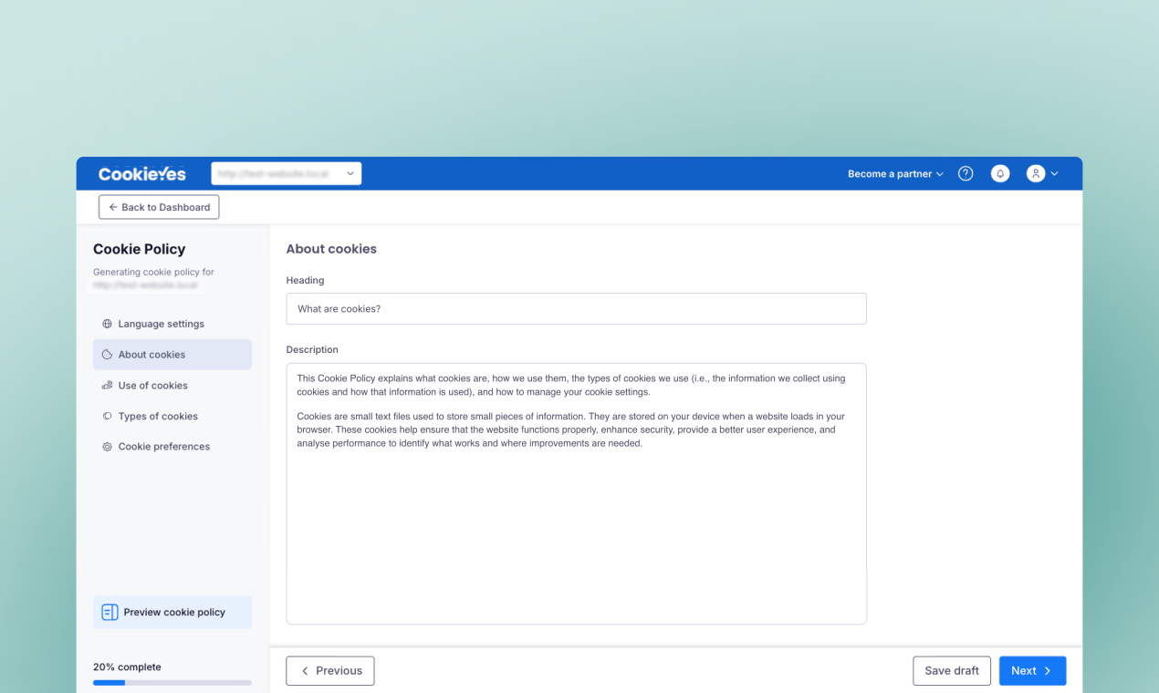 CookiePolicy Generator by CookieYes gallery image
