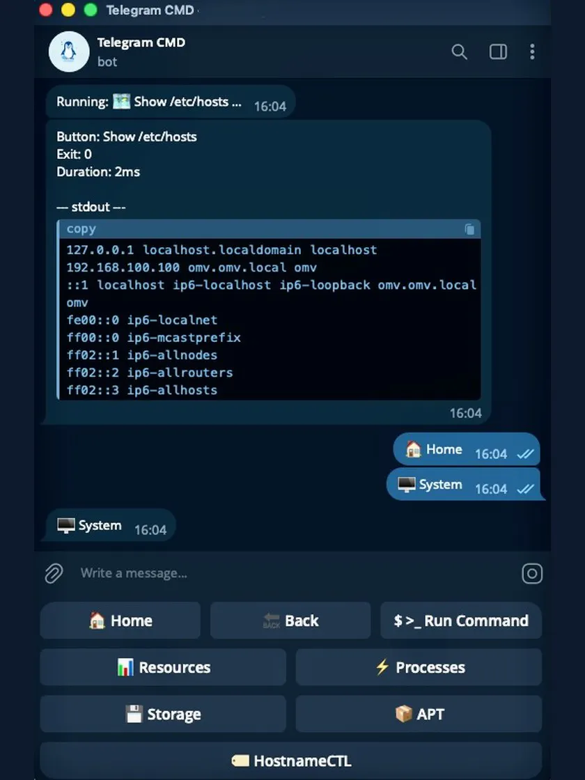 Telegram Commander gallery image