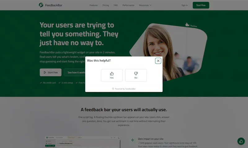 FeedbackBar screenshot 1