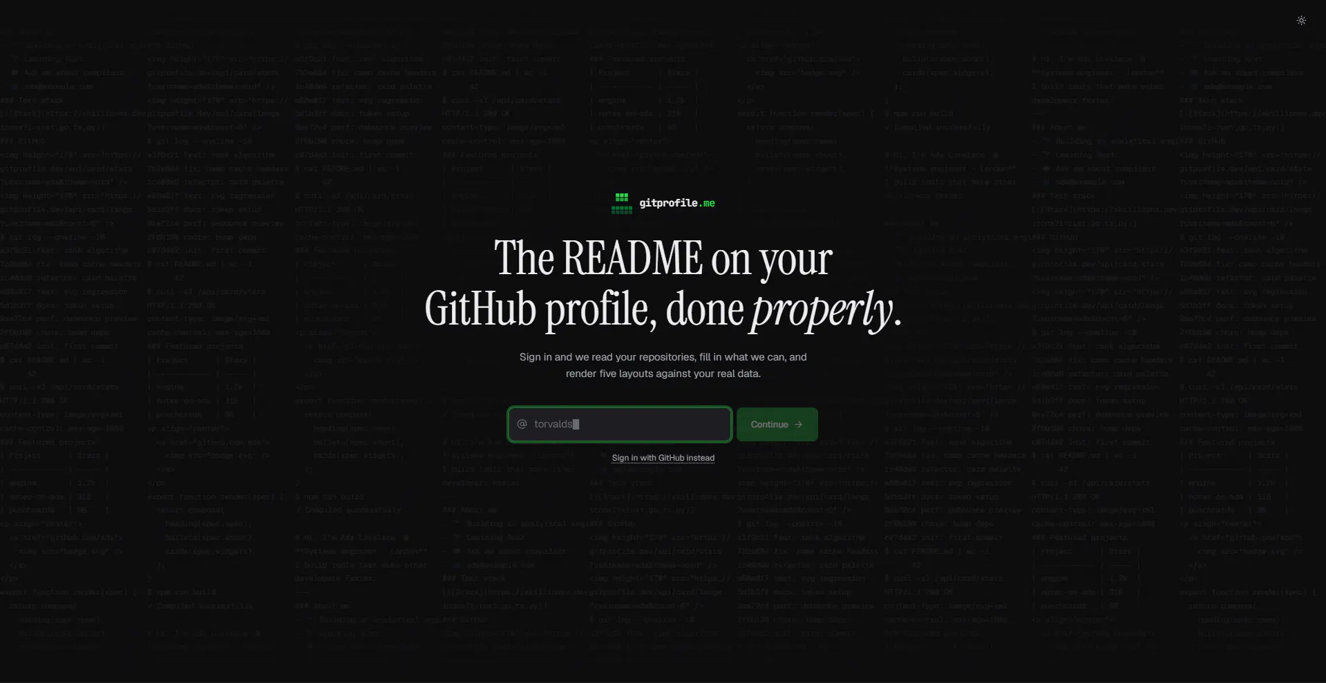 gitprofile.me gallery image