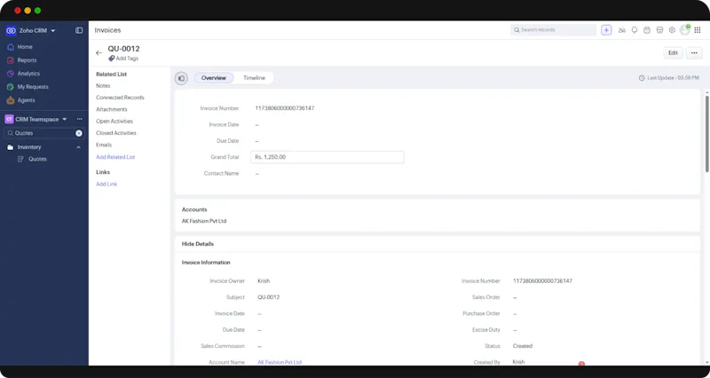 Xero Integration for Zoho CRM screenshot 5