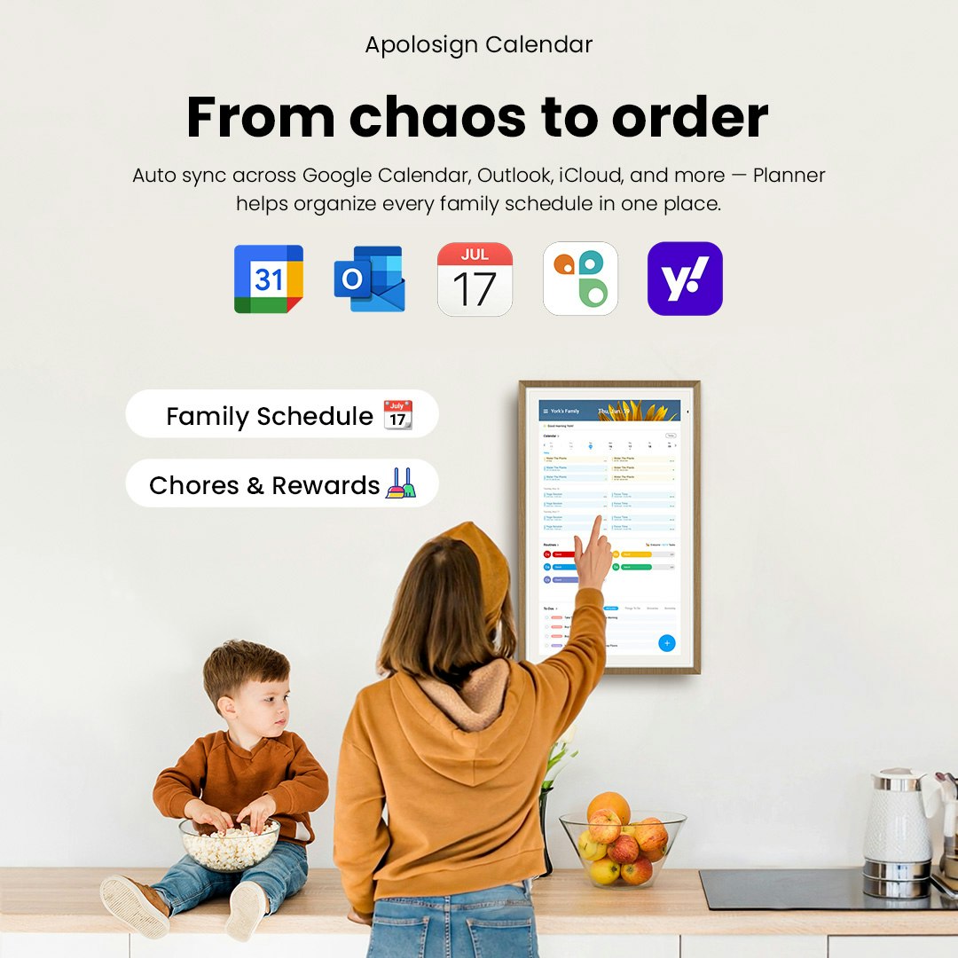 Apolosign 21.5" Digital Calendar gallery image