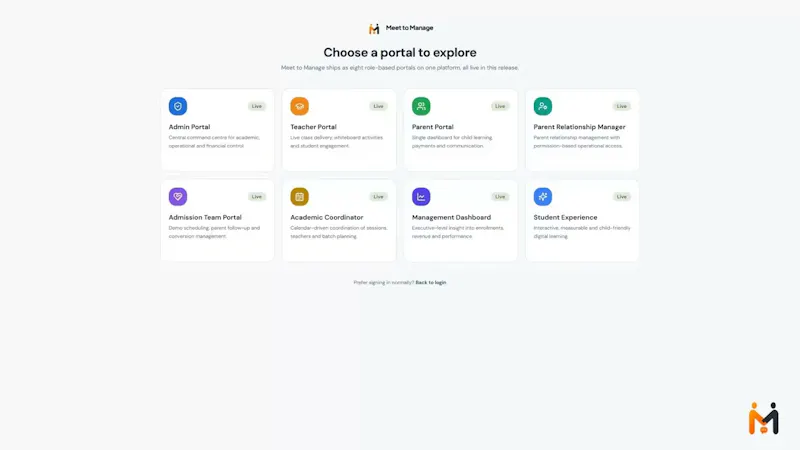 Meet to Manage screenshot 1 (video preview)