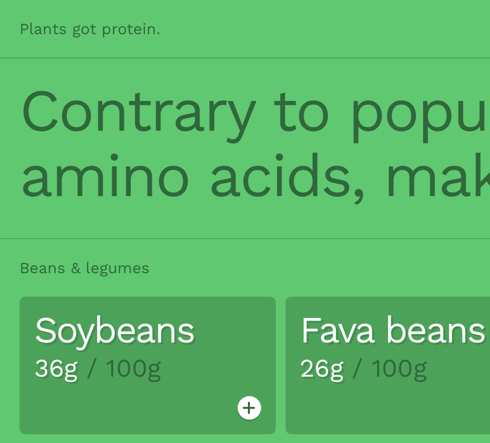 Plants got protein. gallery image