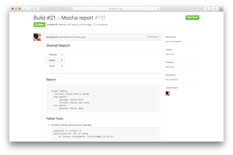 Mocha Github Reporter gallery image