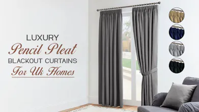 Grey Blackout Curtains Pencil Pleat gallery image