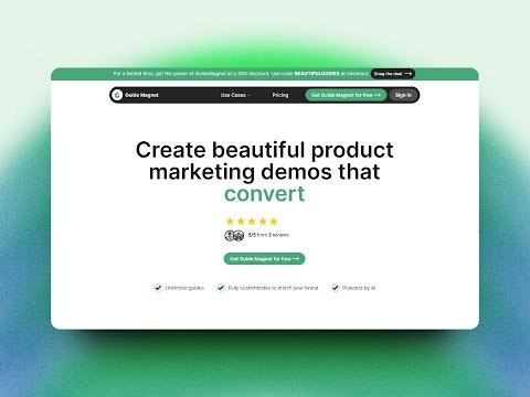 startuptile Guide Magnet-Create beautiful product marketing demos that convert