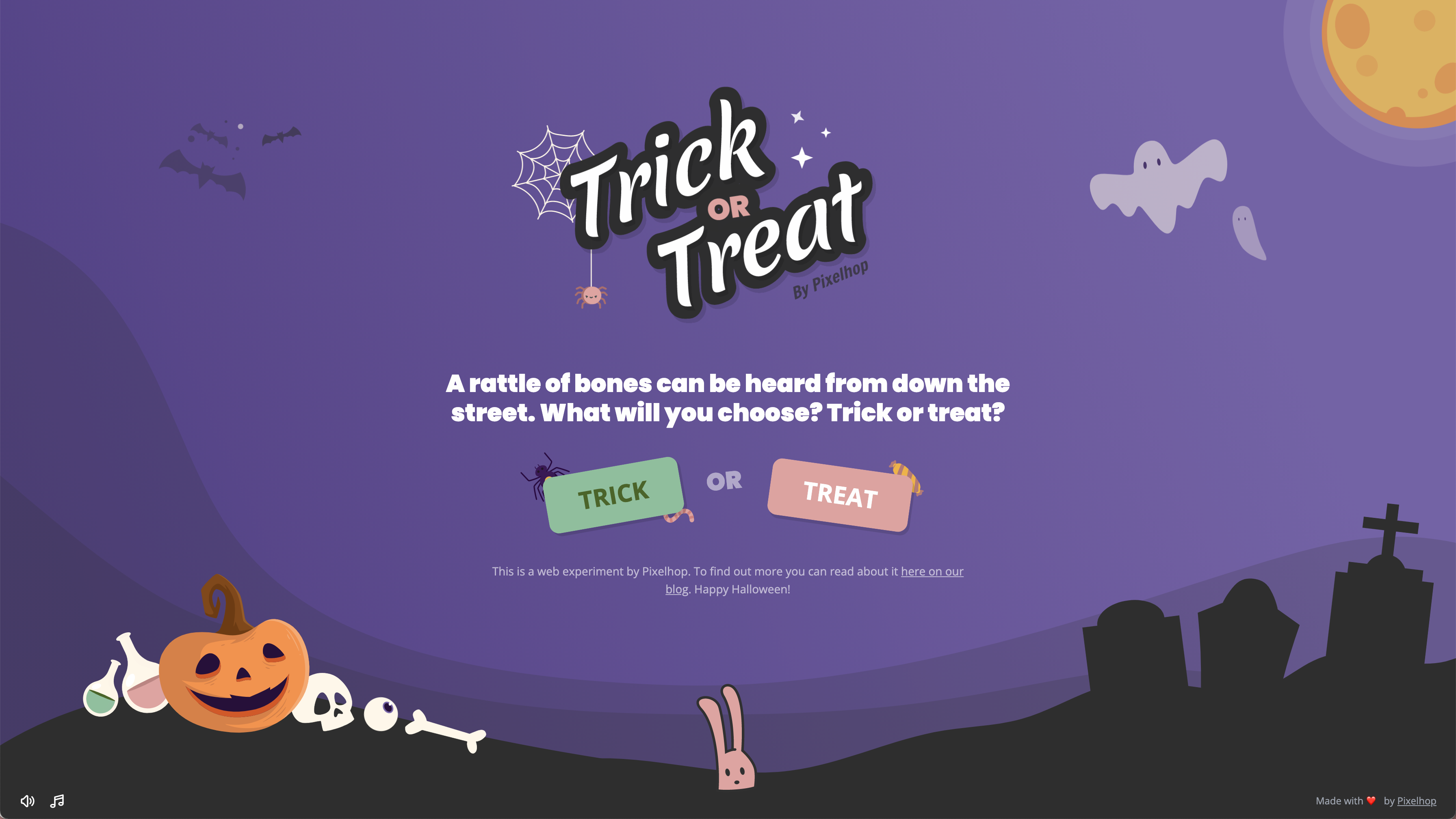 Trick or Treat Halloween web experiment gallery image