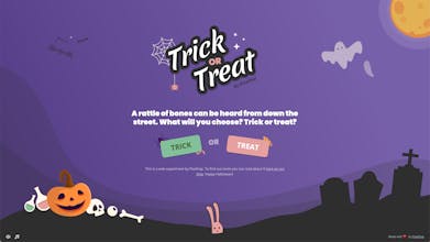 Trick or Treat Halloween web experiment gallery image