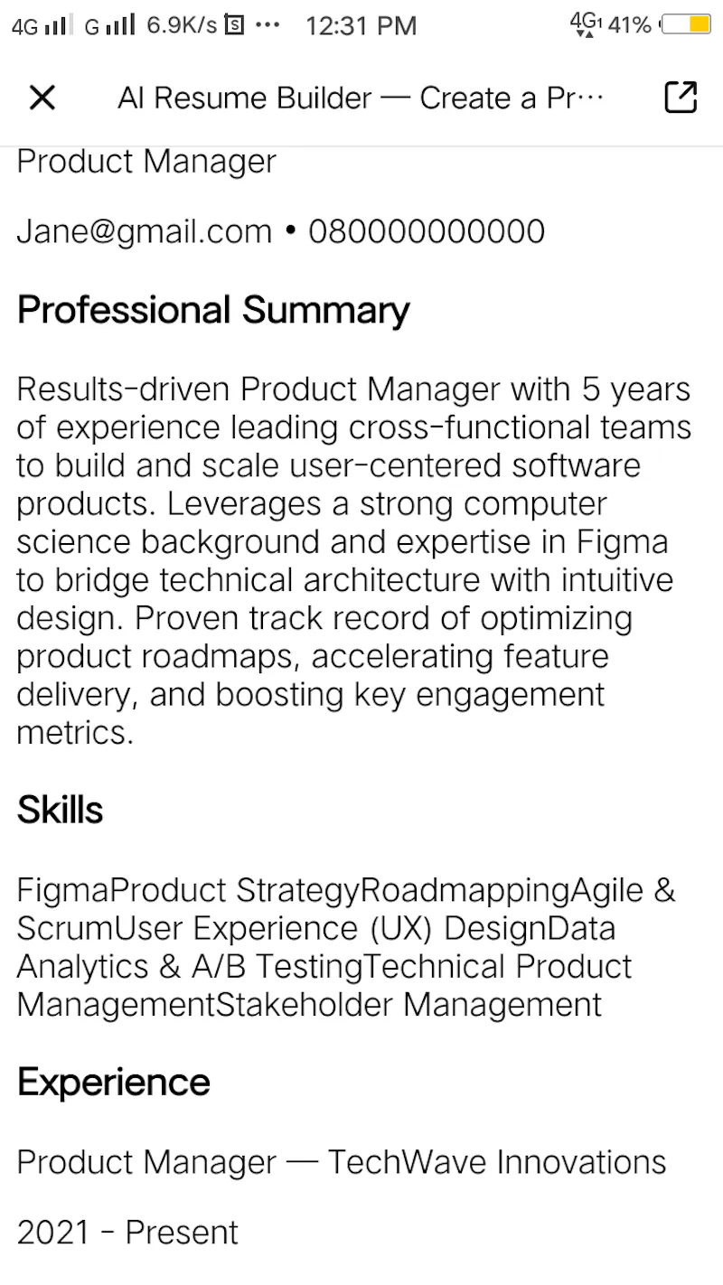 https://resume-magic-wand-52.lovable.app screenshot 3