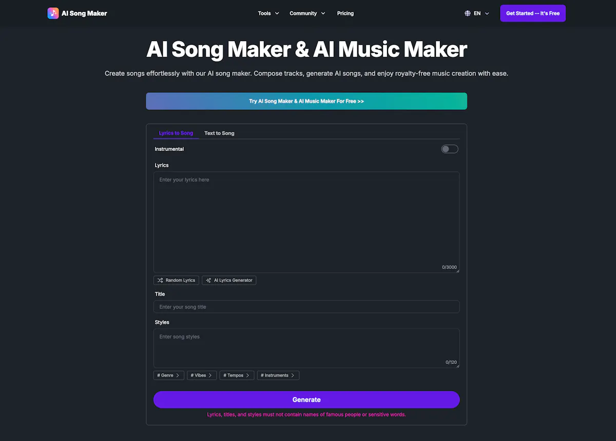 AI Song Maker