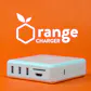 Orange Charger USB-C Hub