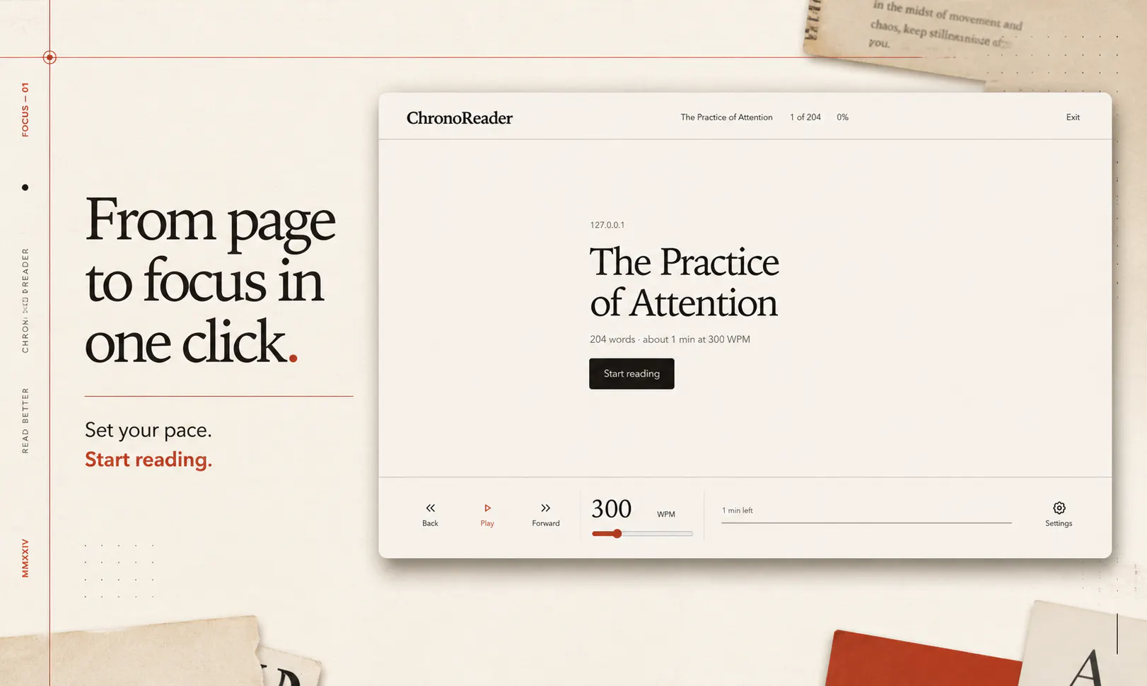 ChronoReader — RSVP Reader gallery image