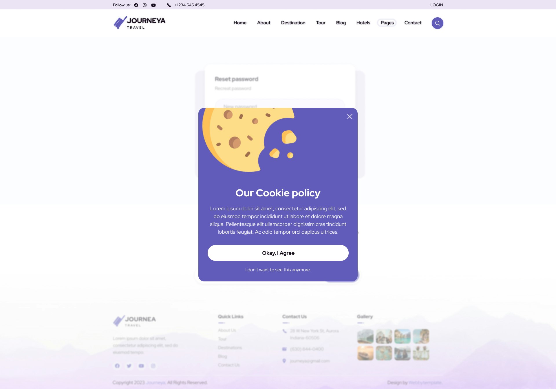 여행사 웹 사이트 템플릿 여행 - 여행 대행사 웹 사이트 템플릿 Figma UI 템플릿 미디어 3