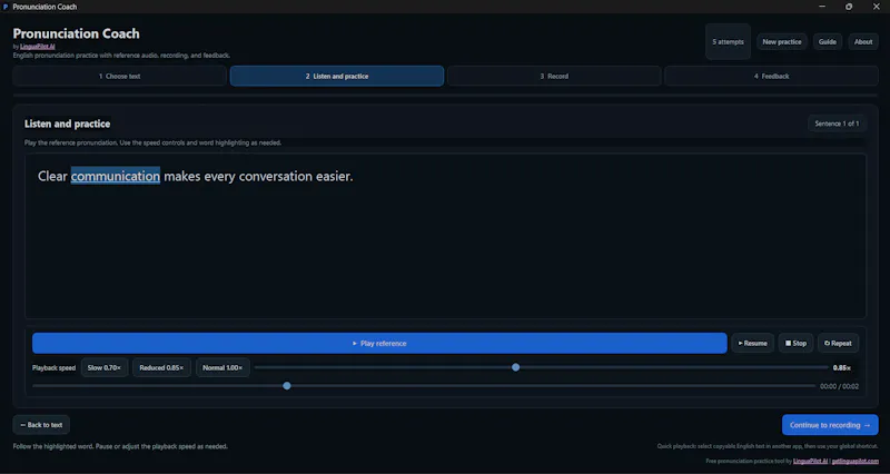 Pronunciation Coach screenshot 3