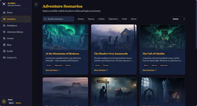 AI TRPG - AI powered TRPG website gallery image