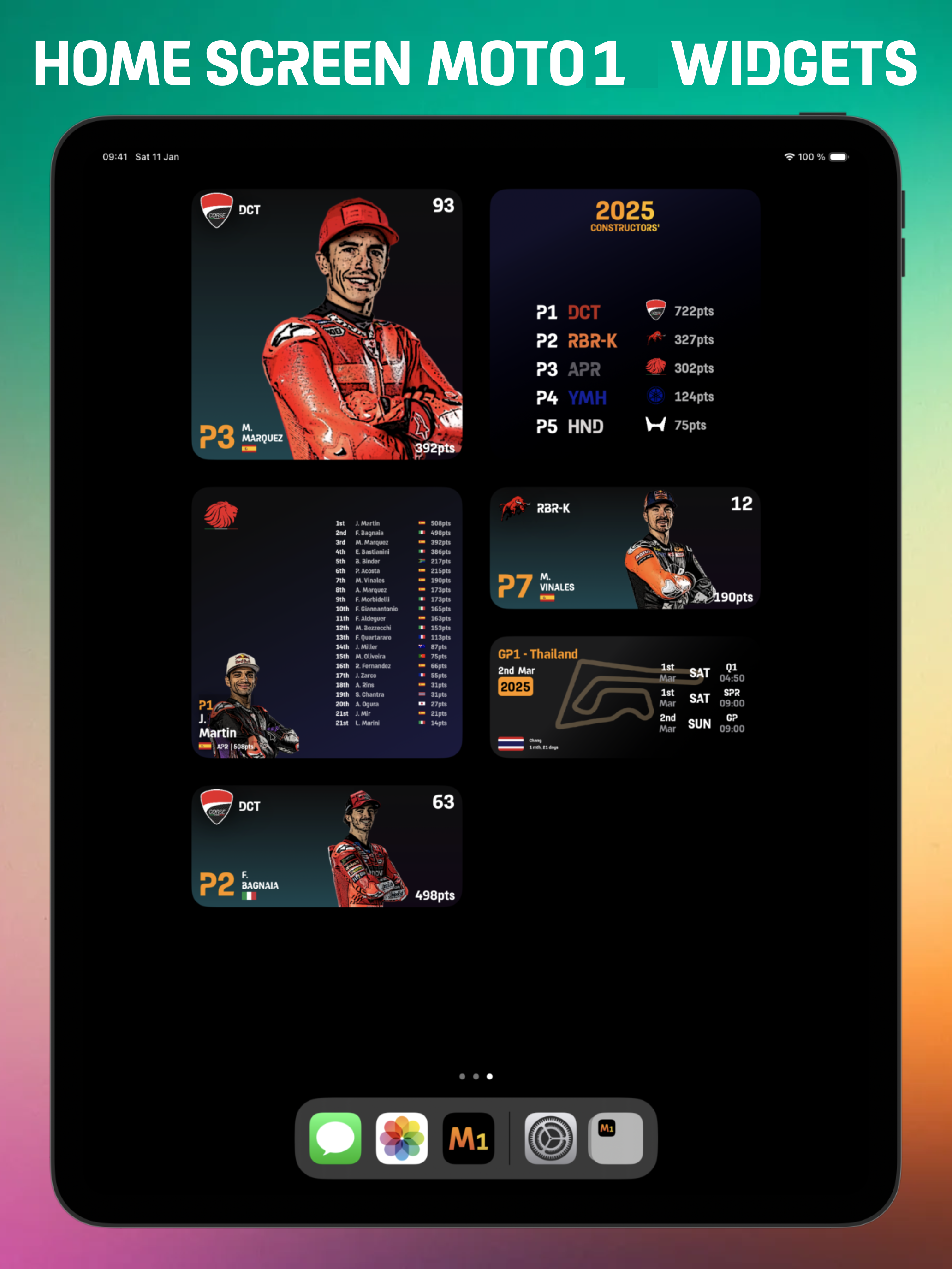 Moto1 - motogp iOS 위젯 미디어 4