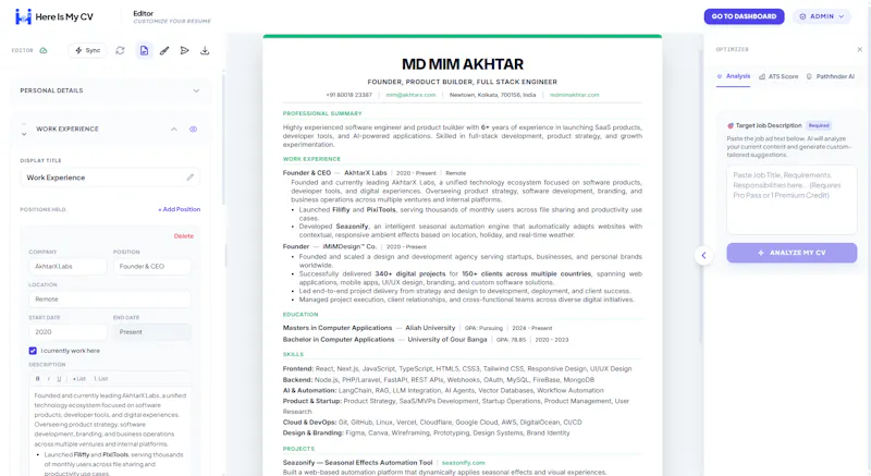 Here Is My CV screenshot 3