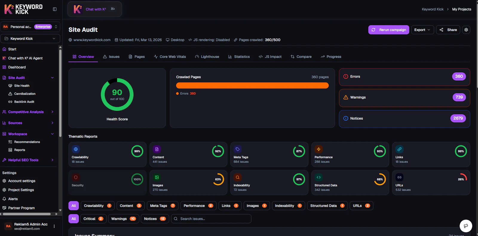 Keyword Kick screenshot 3