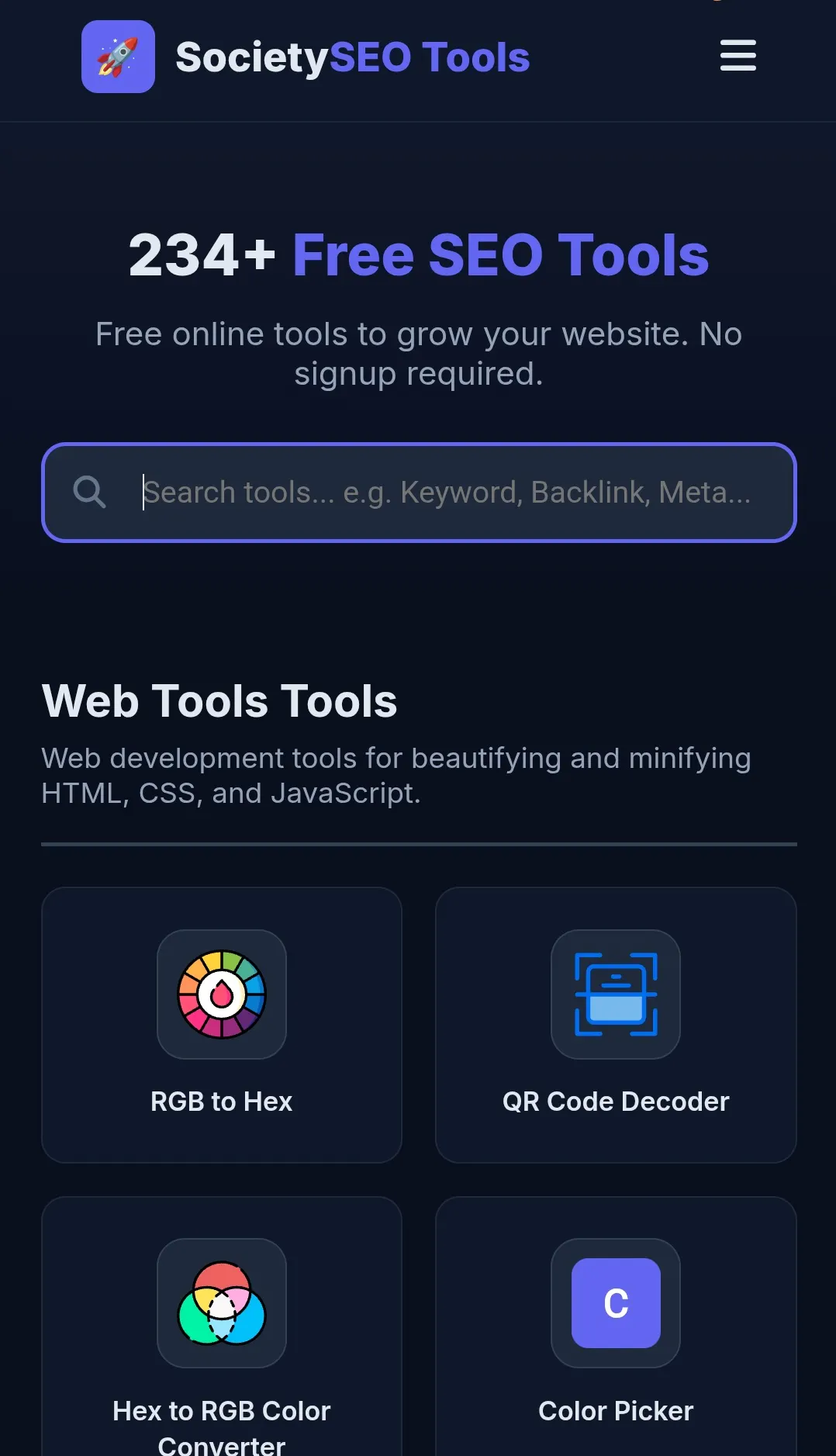 Society SEO Tools gallery image