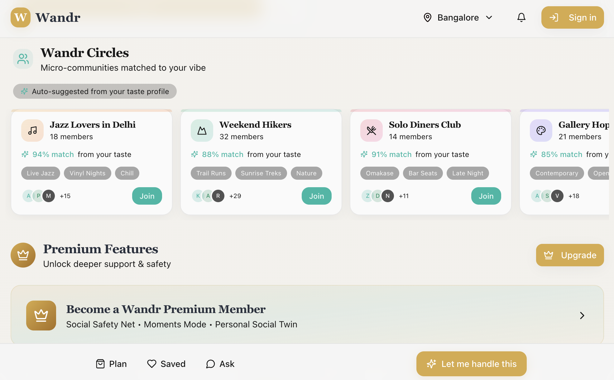 Wandr - Screenshot 4 showing product features and functionality
