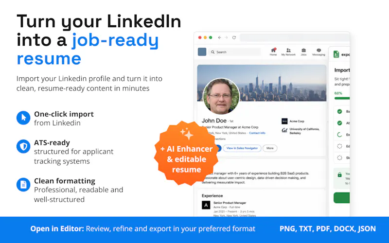 ExportMyResume screenshot 2