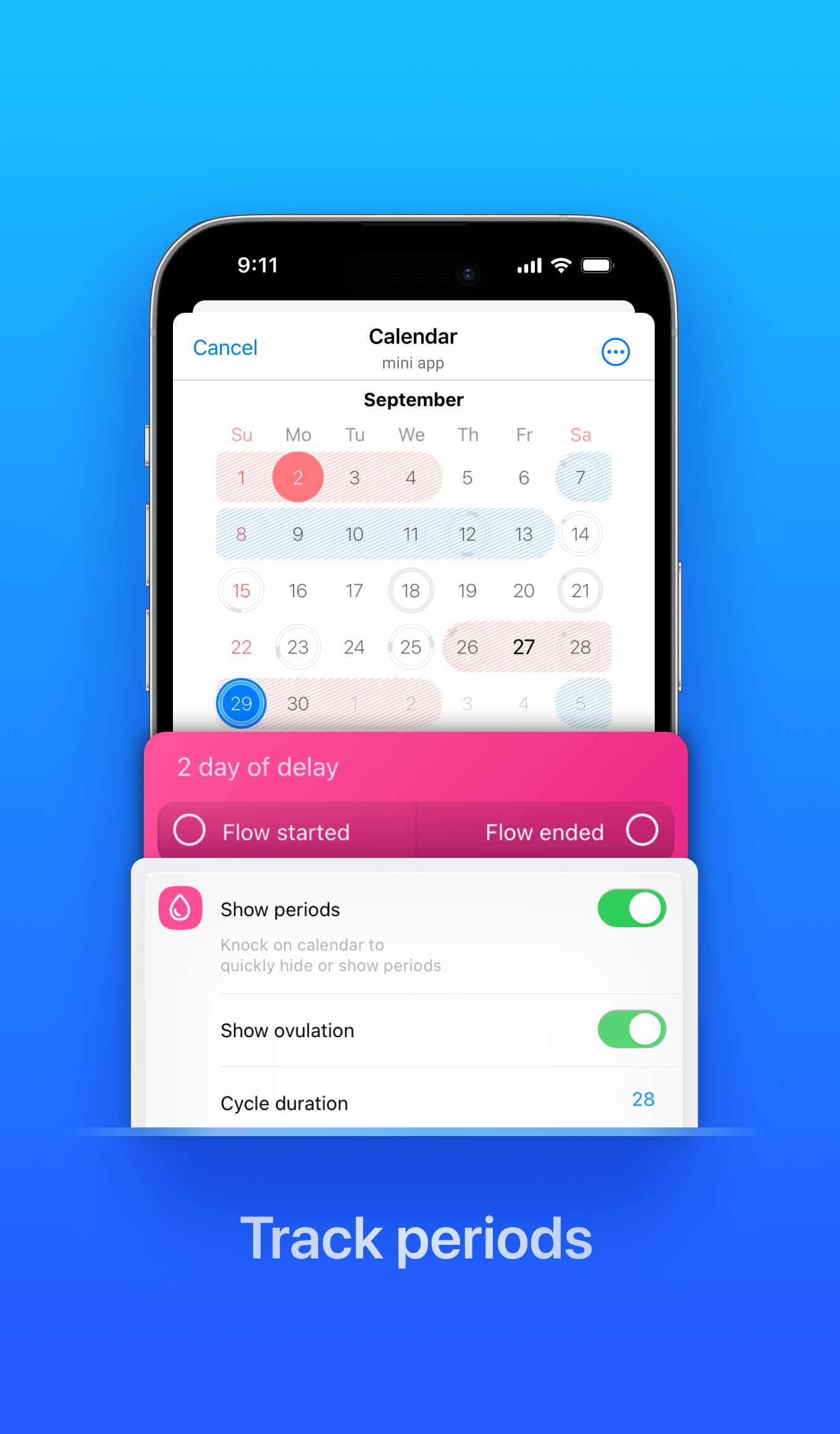 Média Calendrier - Télégramme mini application pour gérer les événements 3