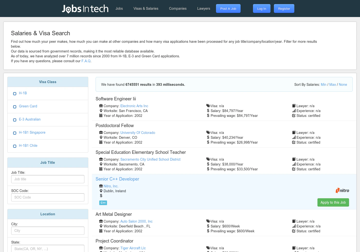 U.S. Work Visa Explorer