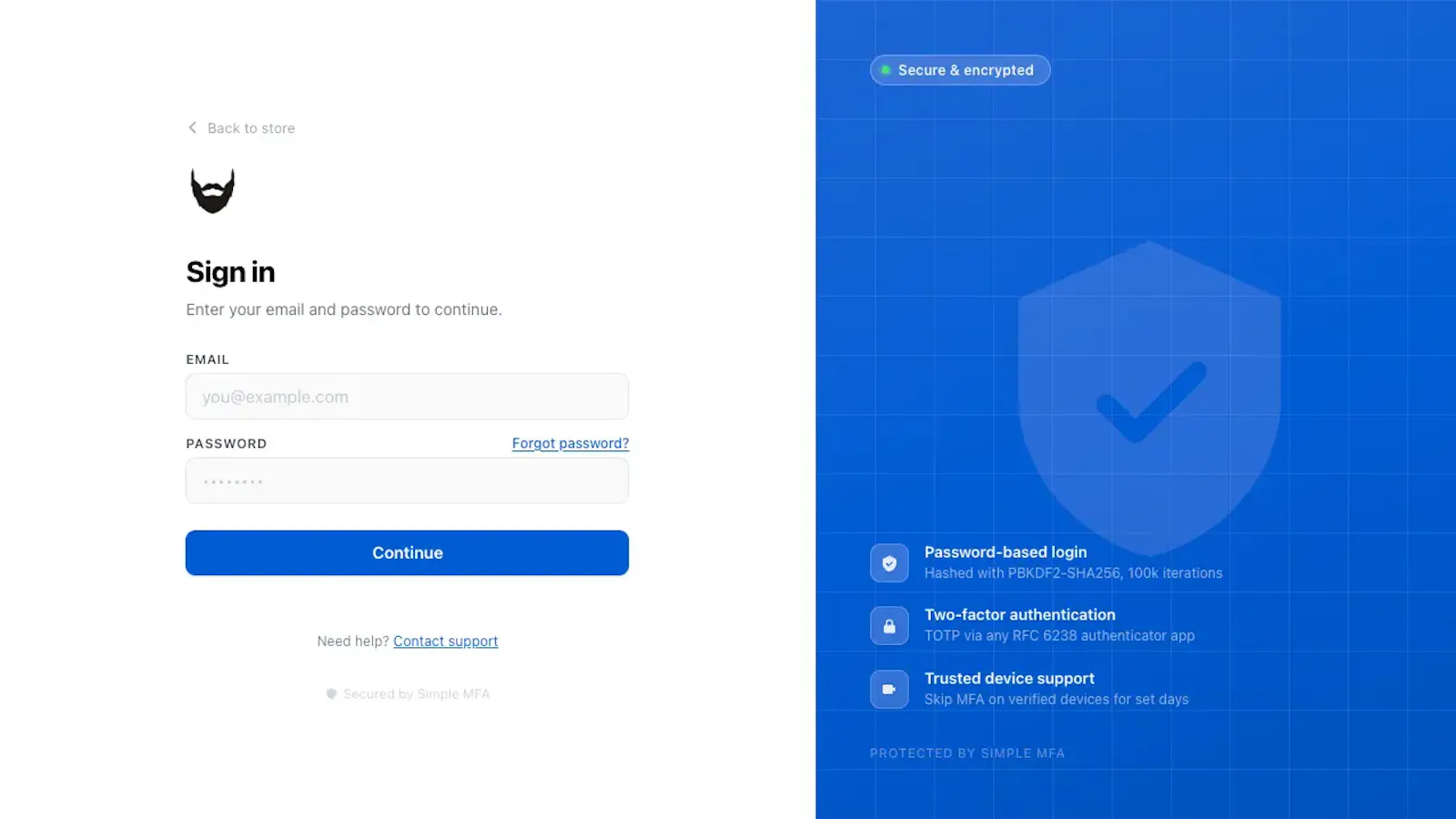 Simple MFA screenshot 1
