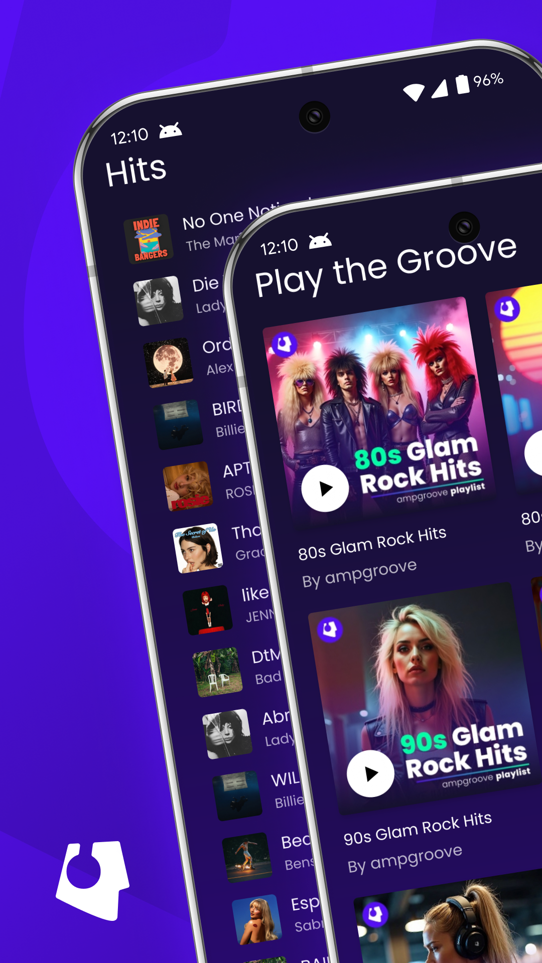 Mídia 2 de Ampgroove - Transmita todas as músicas, músicas ilimitadas e listas de reprodução personalizadas.