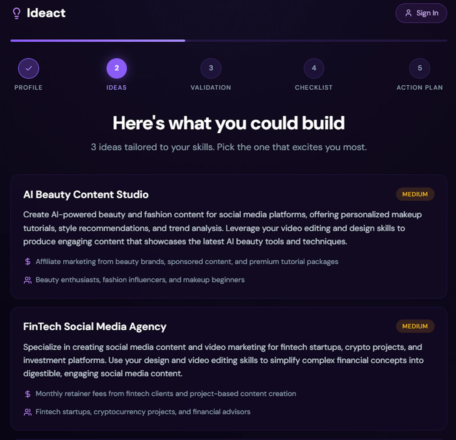 Ideact screenshot 3