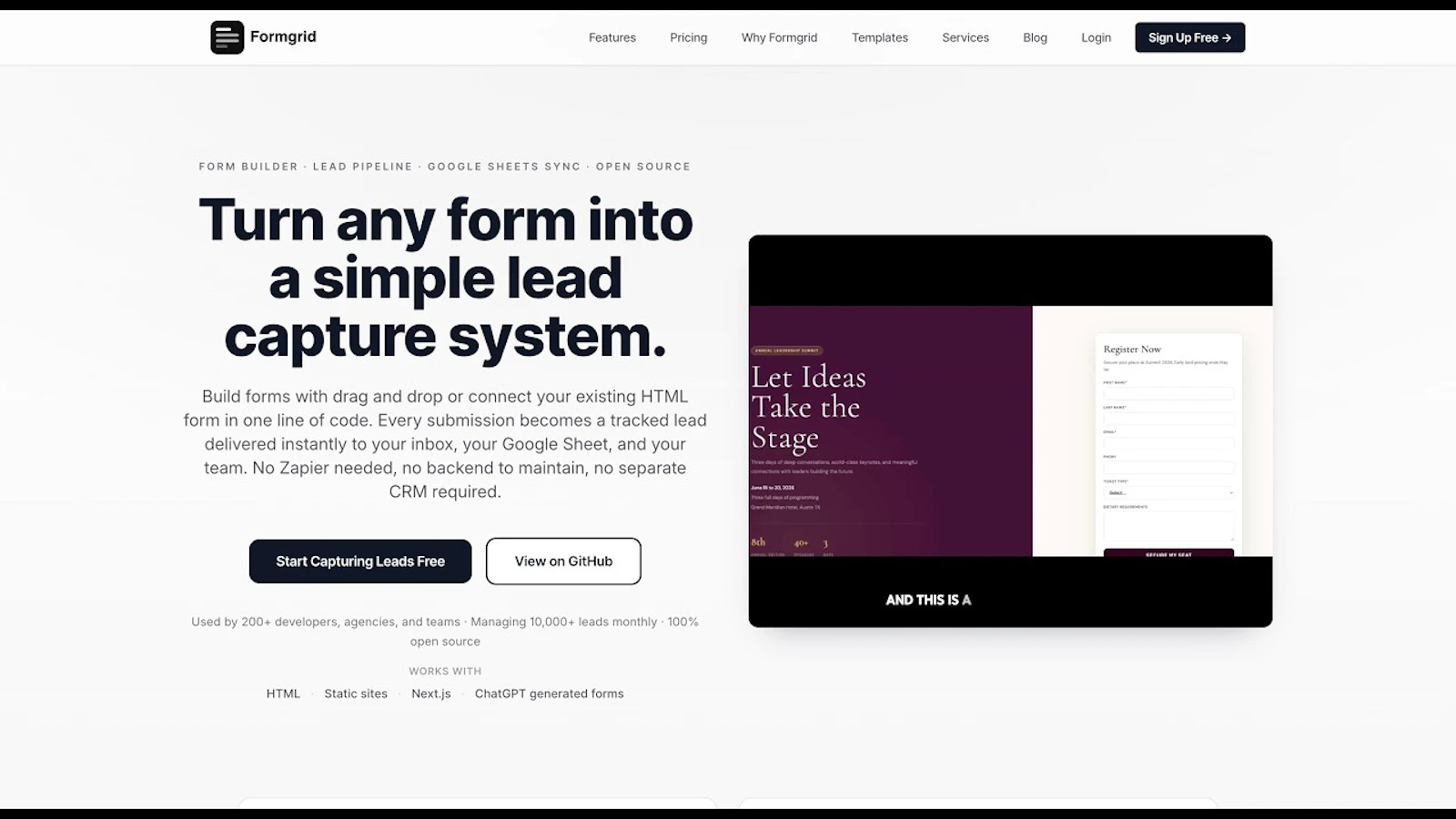 Formgrid screenshot 1 (video preview)