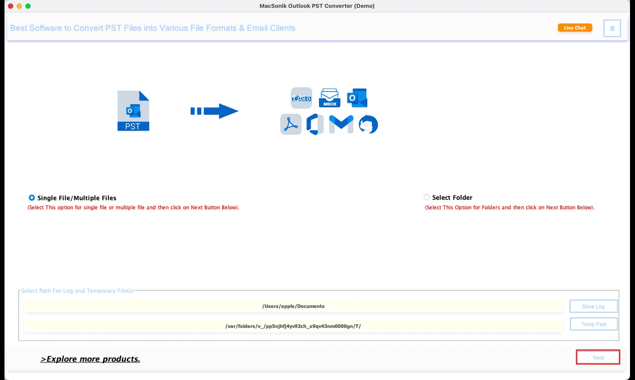 MacSonik PST to PDF Converter gallery image