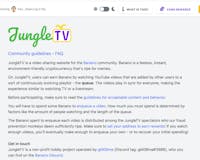 Jungle TV w/ Banano Cryptocurrency media 2