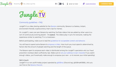 Jungle TV w/ Banano Cryptocurrency gallery image
