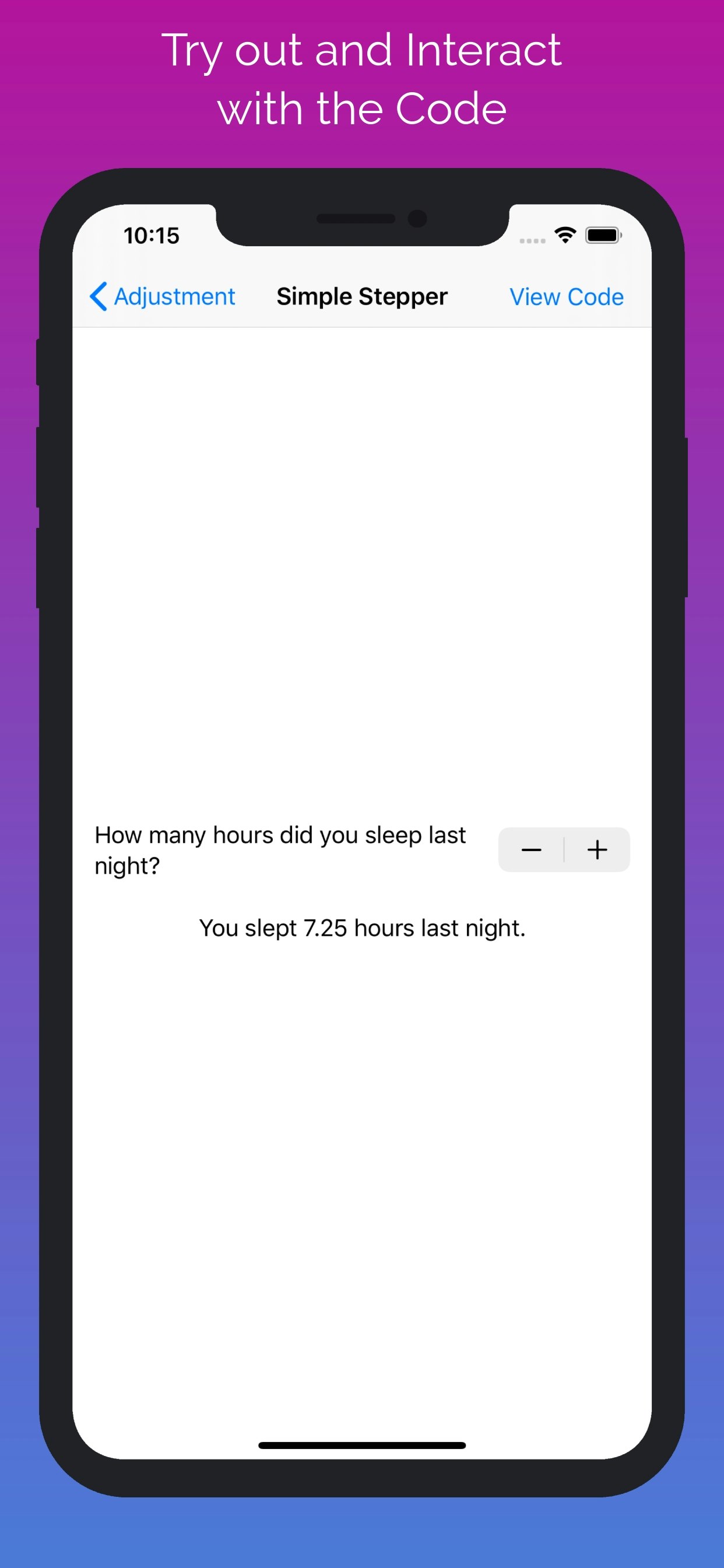 Interactive SwiftUI gallery image