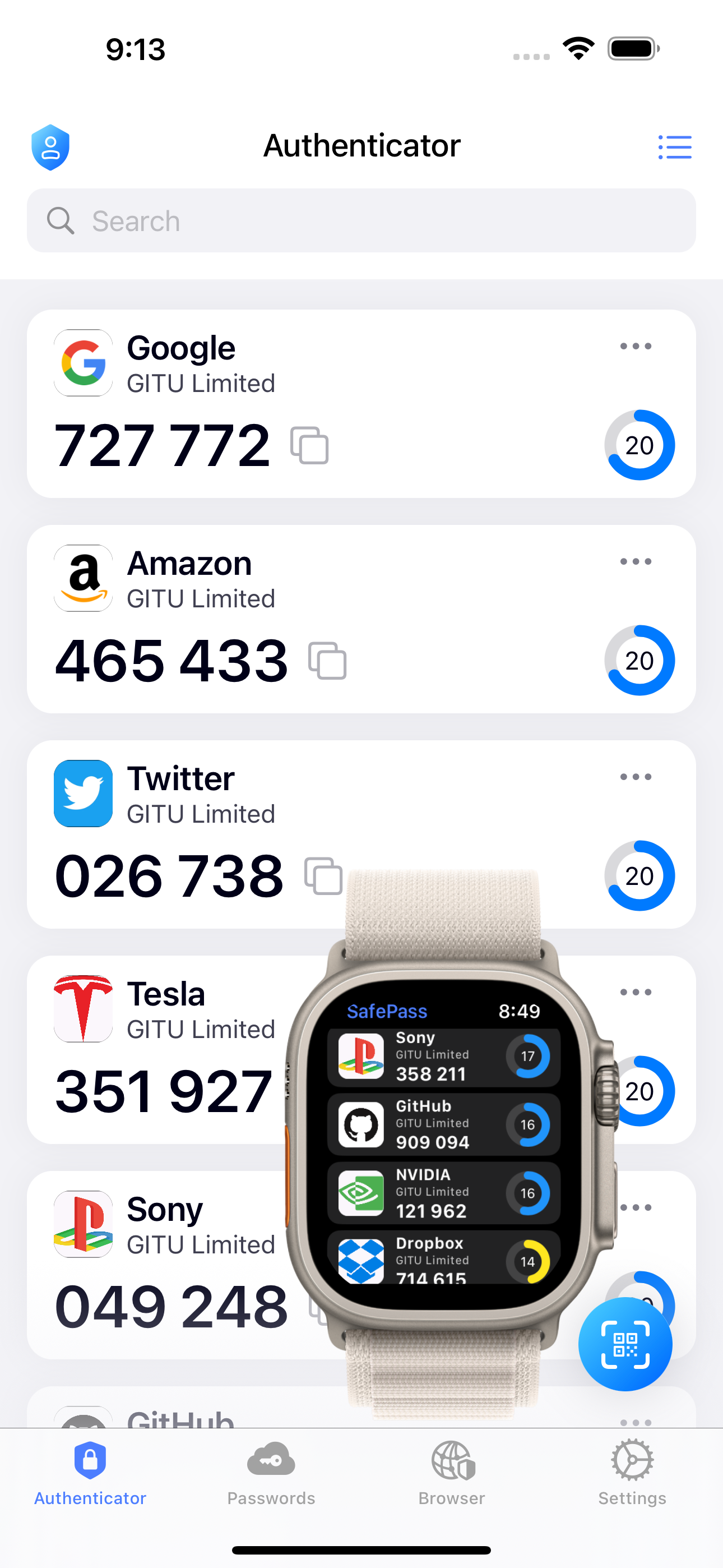 Safepass Authenticator App Medien 1