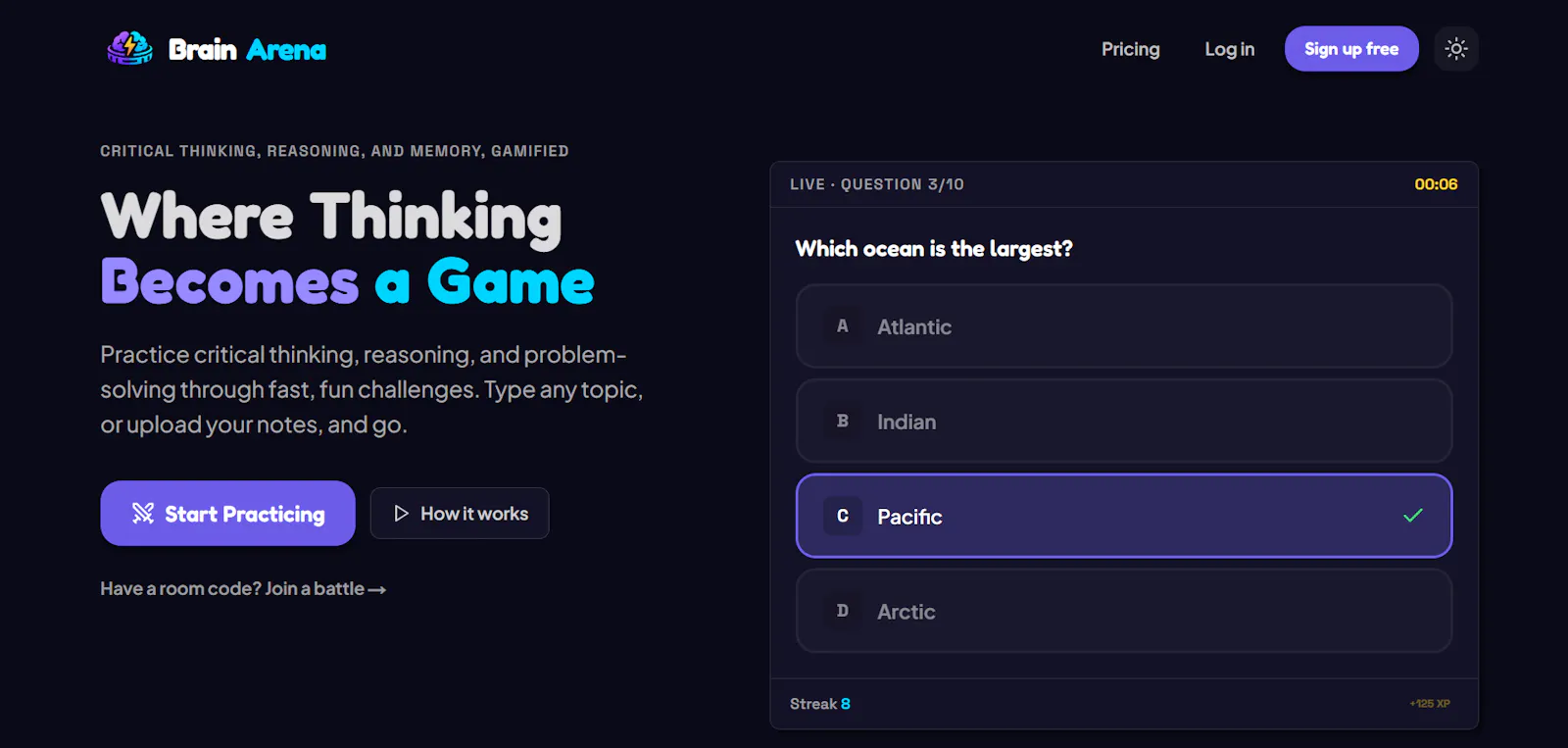BrainArena screenshot 1